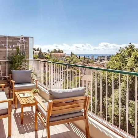 Appartement L36 Sea View Terrace 10Min Walking To Sea/Parking & Ac à Nice Extérieur photo